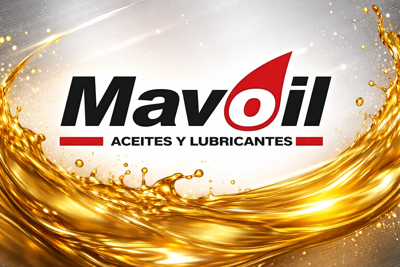 Mavoil Aceites y Lubricantes sobre una composici&oacute;n de aceite dorado